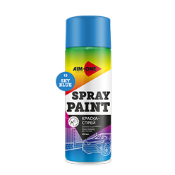 Spray paint blue